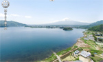 山梨県富士河口湖町からの航空写真ナビ