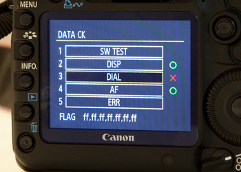 ファクトリーメニュー表示の5DMark2